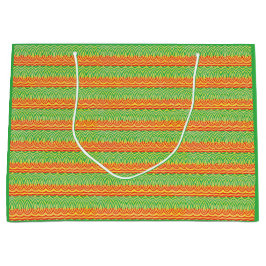 Bolsa De Regalo Grande Geometric Tribal Retro Mid-Century Modern Pattern