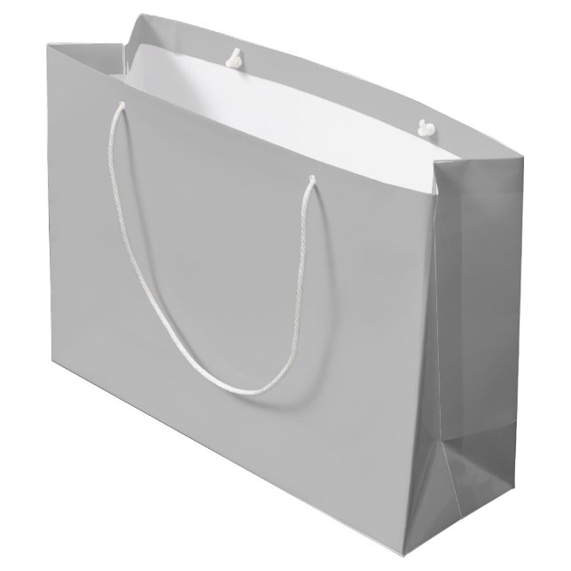 Bolsa De Regalo Grande Geométrico Gris Pálido Suave (Angulo reverso)