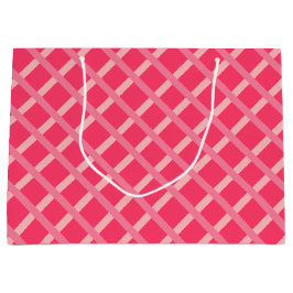 Bolsa De Regalo Grande Geométrico rosa rosado rojo picante moderno