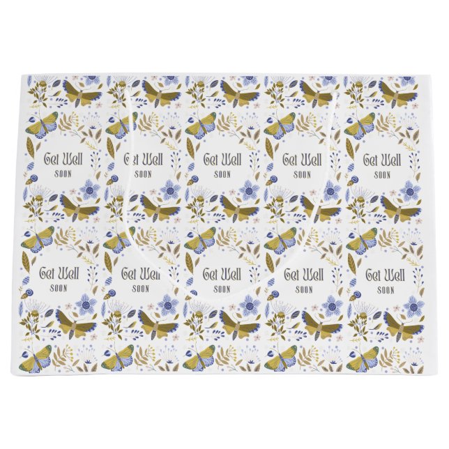 Bolsa de regalo grande Get Well Soon Blues (Anverso)