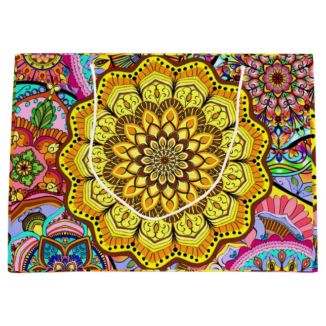 Bolsa De Regalo Grande Gift Bag flor mandala (Anverso)