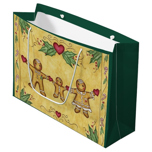 Bolsa De Regalo Grande Gingerbread Cookies Gift Bag (Angulo Anverso)