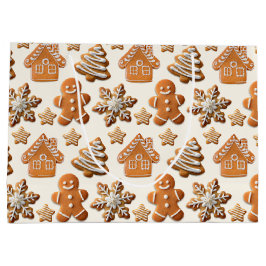 Bolsa De Regalo Grande Gingerbread Cookies Pattern