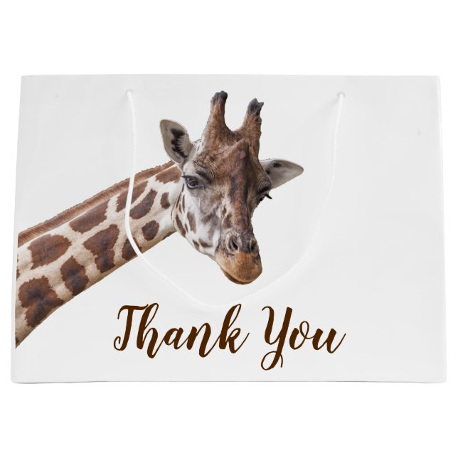Bolsa De Regalo Grande Giraffe Gracias (Anverso)