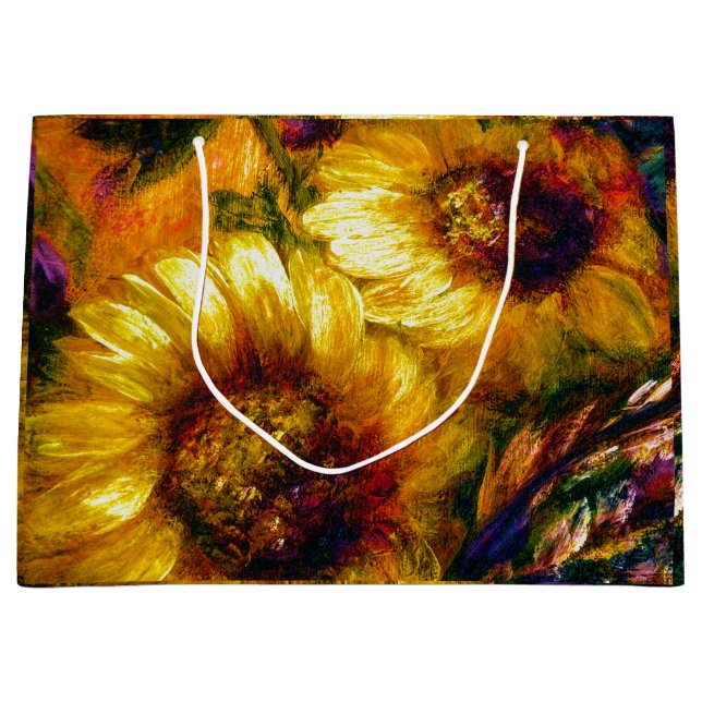 Bolsa De Regalo Grande "Girasol Dorado"  (Anverso)