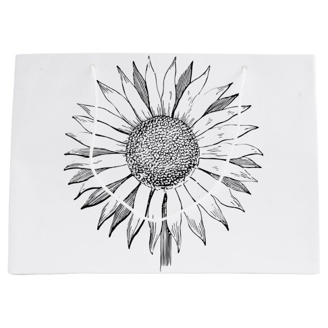 Bolsa De Regalo Grande Girasol ilustrado (Anverso)