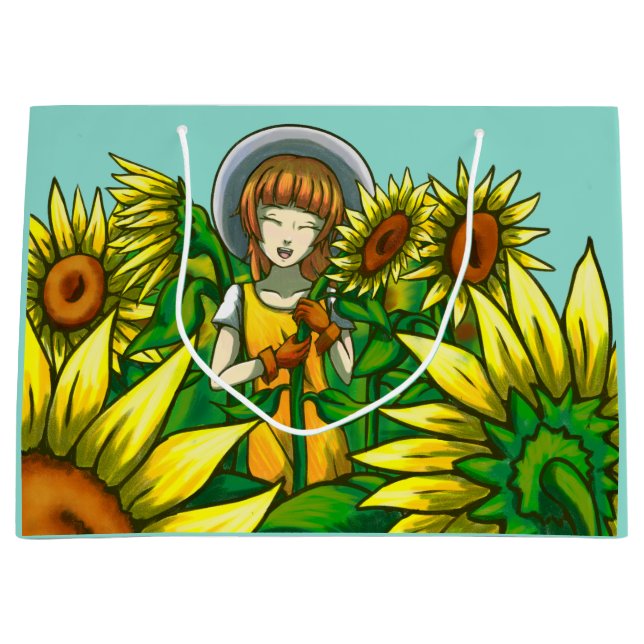 Bolsa De Regalo Grande Girasoles (Anverso)