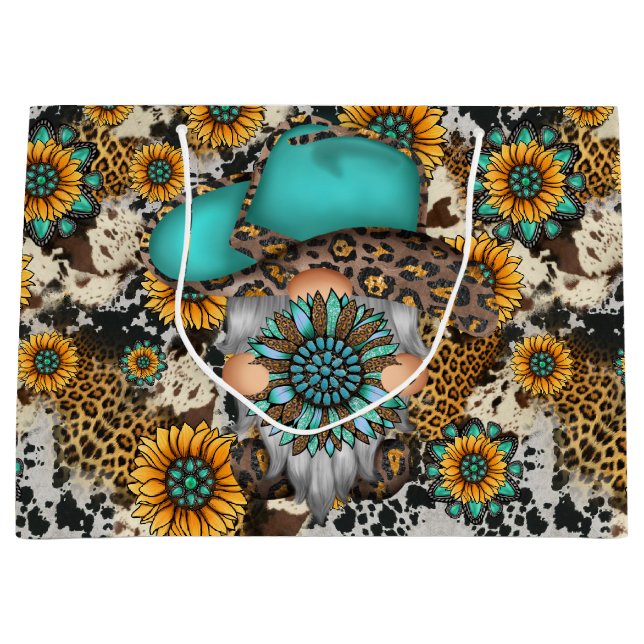 Bolsa De Regalo Grande Girasoles Campestres (Anverso)