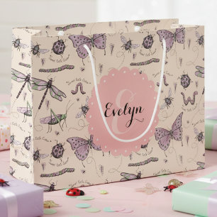 Bolsa De Regalo Grande Girly Cream Rubor dulce Personalizado de criadores