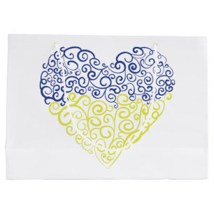 Bolsa De Regalo Grande Giro espiral mehandi corazón Colores de la bandera