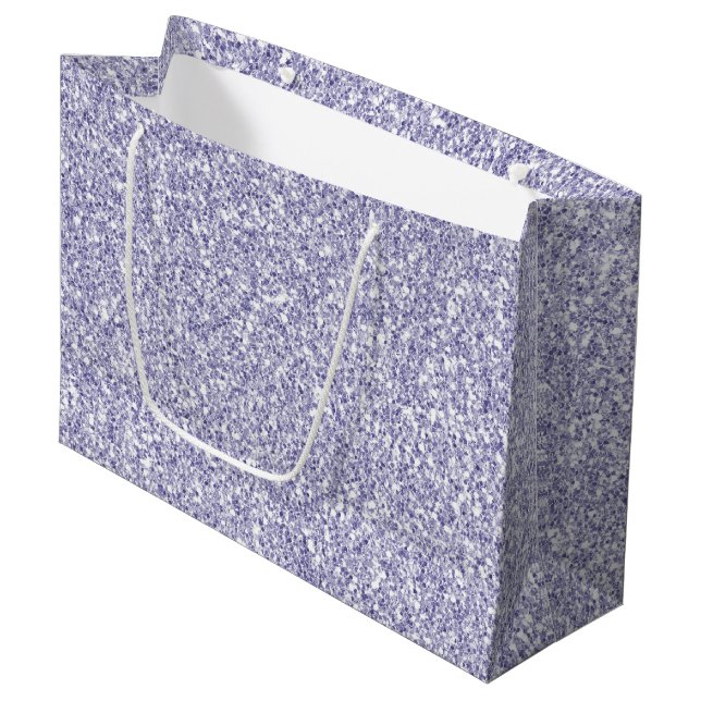 Bolsa De Regalo Grande Glam Lavender Lilac Purpurina púrpura          (Angulo Anverso)