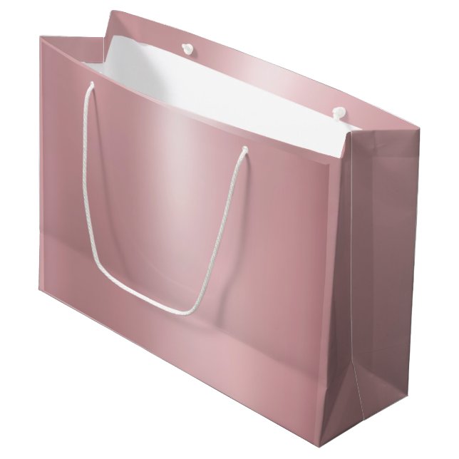 Bolsa De Regalo Grande Glamour Elegante Rosa moderno plantilla de oro mod (Angulo Anverso)