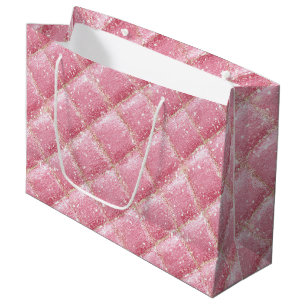 Bolsa De Regalo Grande Globo de lentejuelas rosa Arlequín Glam