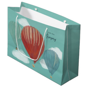 Bolsa De Regalo Grande Globos de aire caliente pintados Personalizados