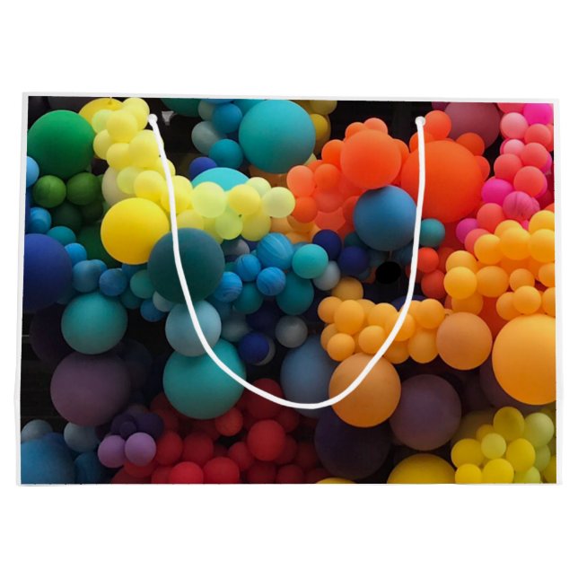 Bolsa De Regalo Grande Globos de colores (Reverso)