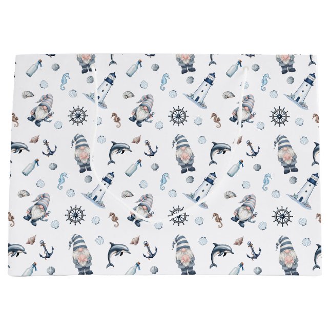 Bolsa De Regalo Grande ¡Gnomes Náuticos! (Anverso)