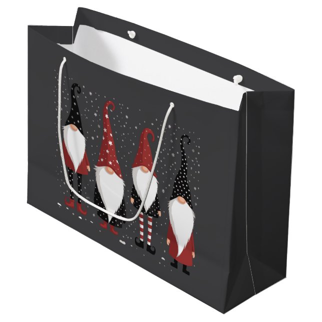 Bolsa De Regalo Grande Gnomies Lover Funny Gnome Navidades (Angulo Anverso)