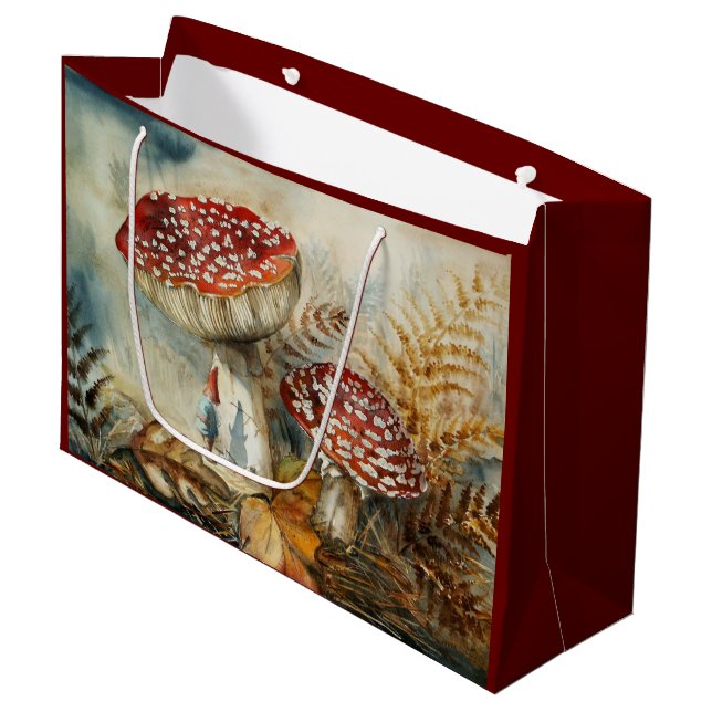 Bolsa De Regalo Grande gnomo de acuarela (Angulo Anverso)