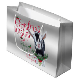 Bolsa De Regalo Grande GOAT Navidades Desean Bebés De Cabra Bebé Nigeri