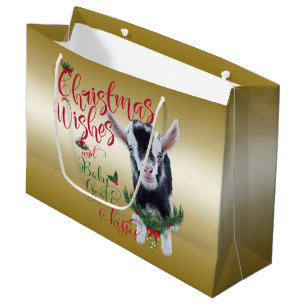 Bolsa De Regalo Grande GOAT Navidades Desean Bebés De Cabra Bebé Nigeri