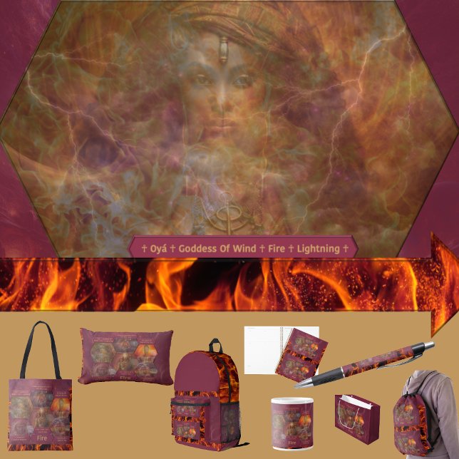 Bolsa De Regalo Grande Gods and Goddess Of Fire (Get the full “Gods + Goddesses Of Fire” collection at: https://bit.ly/OurAncestorsZazzle )