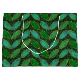 Bolsa De Regalo Grande "Gold 'n Leaf" Gift Bag