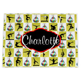 BOLSA DE REGALO GRANDE GOLD PERSONALIZADO GYMNAST NAVIDAD GIFT BAG