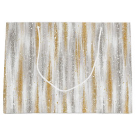 Bolsa De Regalo Grande Gold Silver Christmas Celebration
