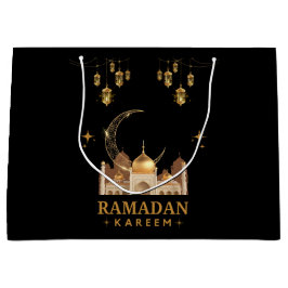 Bolsa De Regalo Grande Golden Floral Ramadan Kareem Celebration