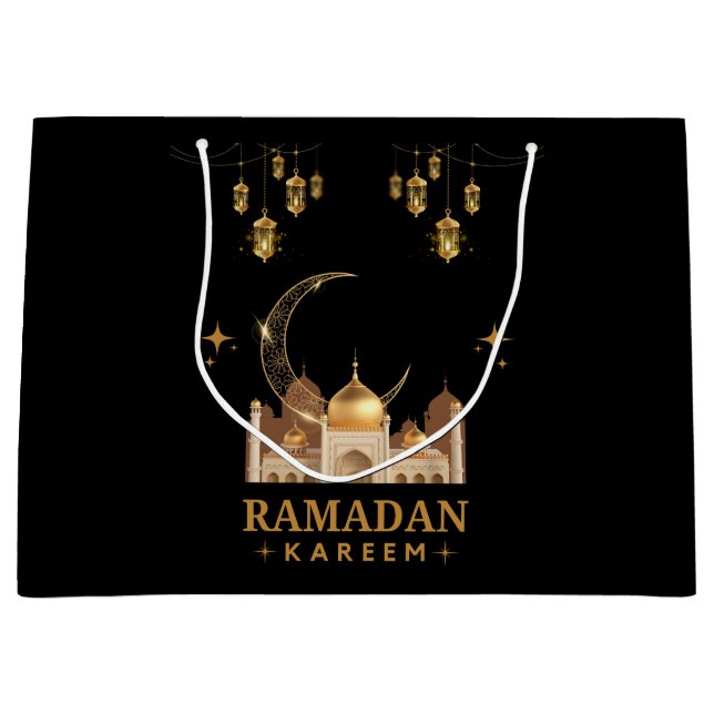 Bolsa De Regalo Grande Golden Floral Ramadan Kareem Celebration (Anverso)