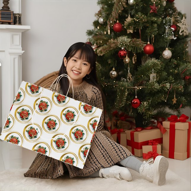 Bolsa De Regalo Grande Golden Merry Christmas Gift Bag (Subido por el creador)