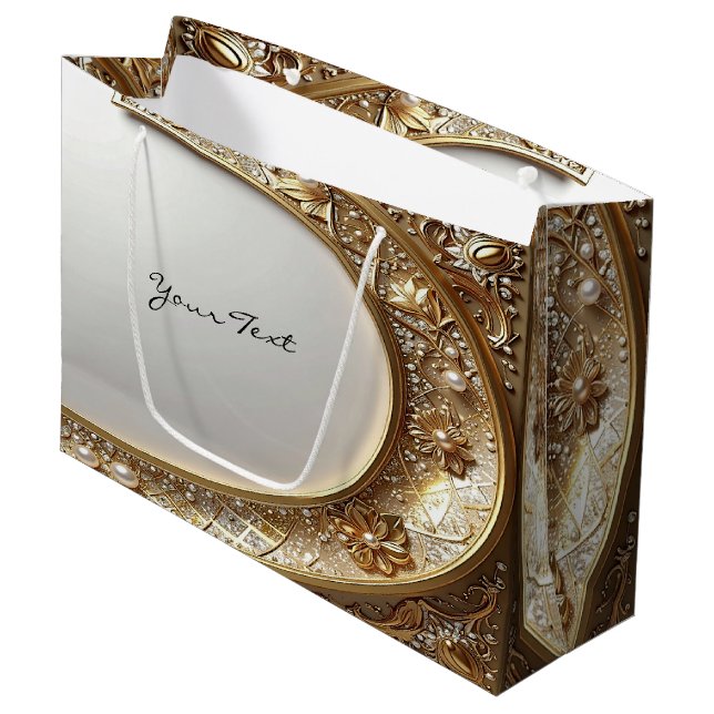 Bolsa De Regalo Grande Golden Ornate Frame Gift Bag (Angulo Anverso)