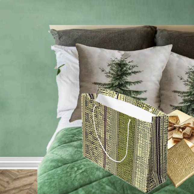 Bolsa De Regalo Grande Golden Panes   (Wrap up your cherished gifts, in this versatile, gift bag design, for other special occasions!)