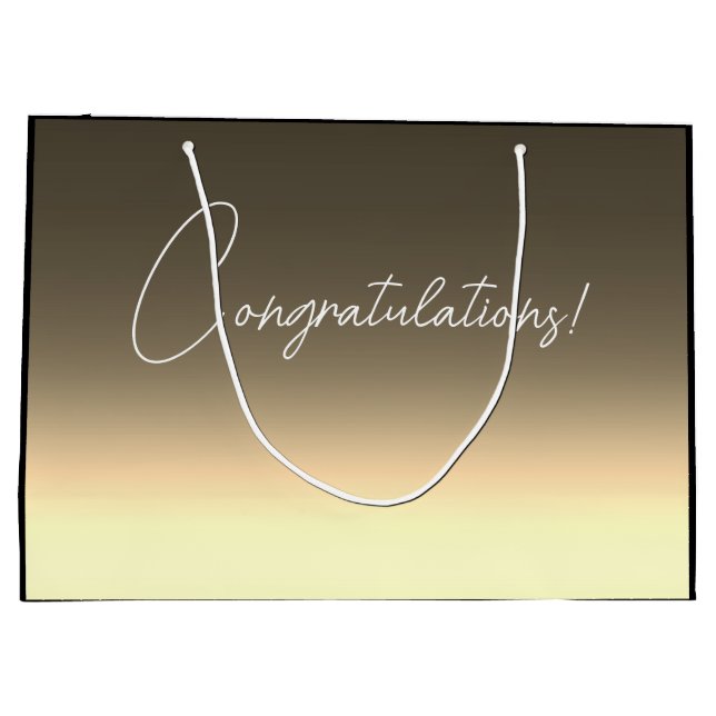 Bolsa De Regalo Grande Golden yellow beige ombre gradient (Reverso)