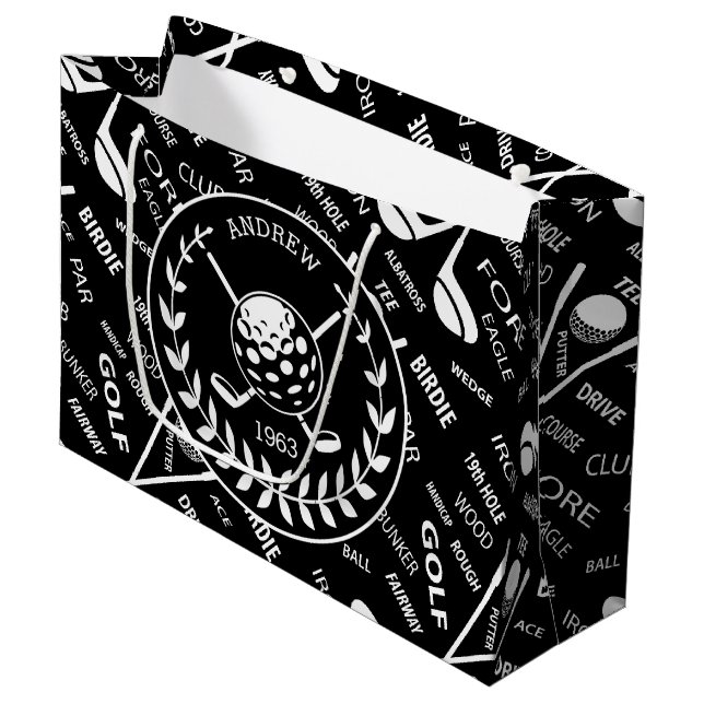 Bolsa De Regalo Grande Golf personalizado temático (Angulo Anverso)