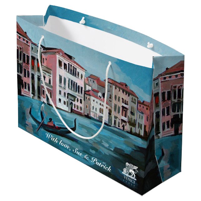 Bolsa De Regalo Grande Gondola en Venecia, Italia (Angulo reverso)