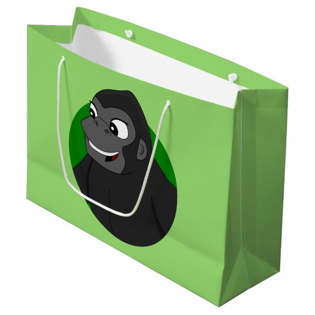 Bolsa De Regalo Grande Gorilla Cartoon Large Gift Bag (Angulo Anverso)