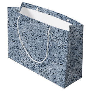Bolsa De Regalo Grande Gotas de agua gris de cañón