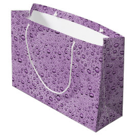 Bolsa De Regalo Grande Gotas de agua morada