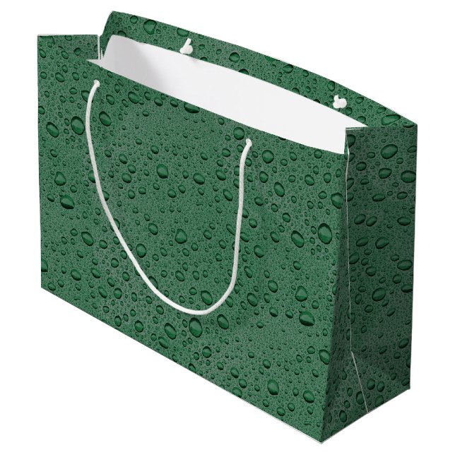 Bolsa De Regalo Grande Gotas de agua verde (Angulo reverso)
