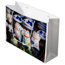 Bolsa De Regalo Grande Grabando figuras de gatos