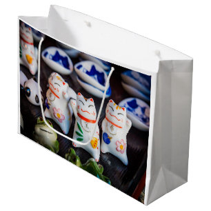 Bolsa De Regalo Grande Grabando figuras de gatos