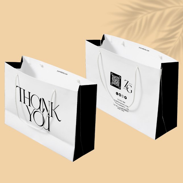 Bolsa De Regalo Grande Gracias a los negocios modernos | Código QR (Subido por el creador)