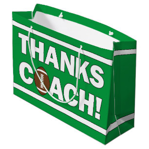 Bolsa De Regalo Grande ¡GRACIAS COACH! Equipo deportivo de entrenador de