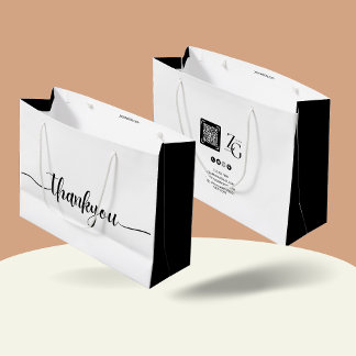 Bolsa De Regalo Grande Gracias Personalizados Con El Negocio De Logotipos