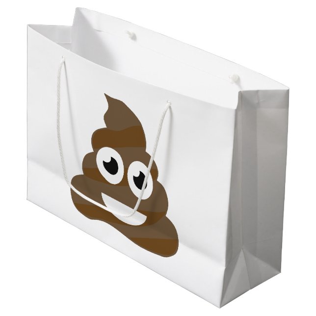 Bolsa De Regalo Grande Graciosa Emoji de caca (Angulo Anverso)