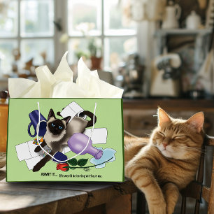 Bolsa De Regalo Grande Gracioso gato siamés