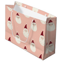 Gracioso lindo Santa acuarela patrón gráfico rosa