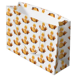 Bolsa De Regalo Grande Gracioso Pato Amarillo Viento Jugador - Sonrisa Fe