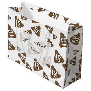 Bolsa De Regalo Grande Gracioso patrón de Emoji de popa